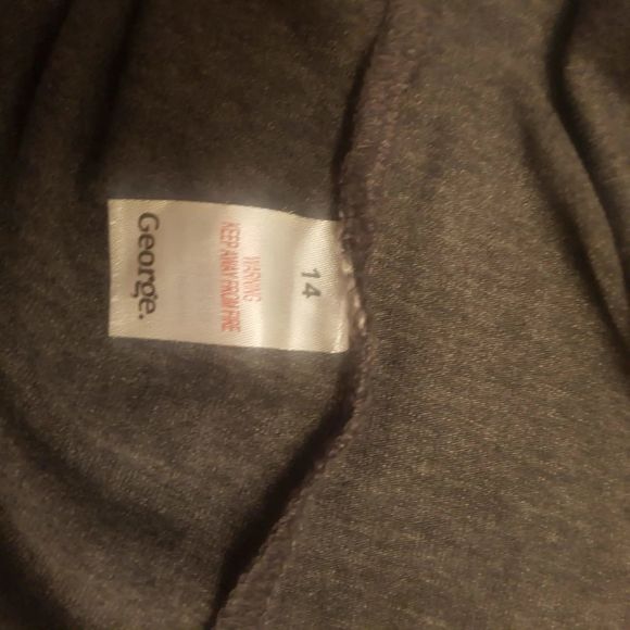 George Long Sleeve Dark Grey T-Shirt Dress UK 14 - Picture 6 of 6